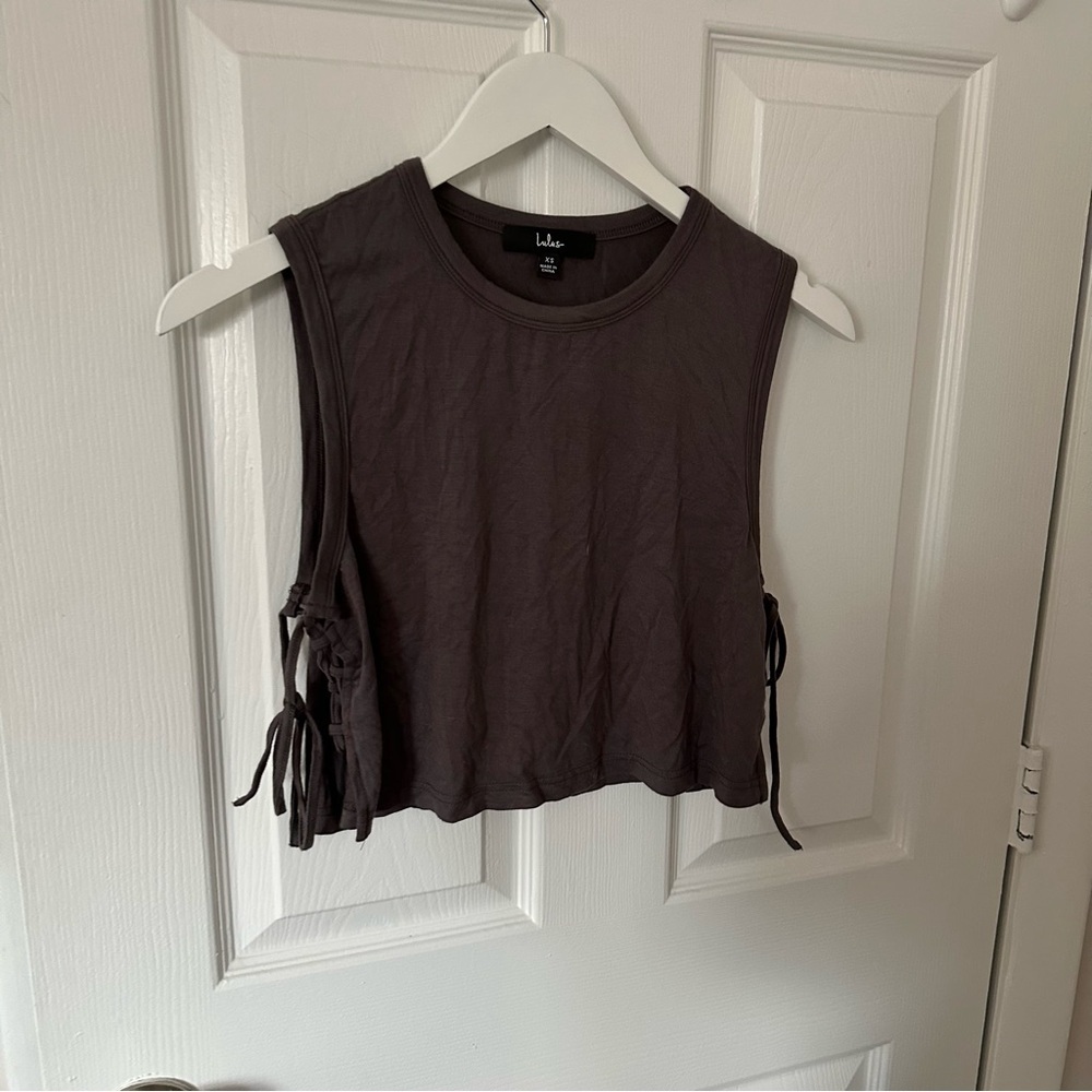 Lulu's Tie Side Crop Top